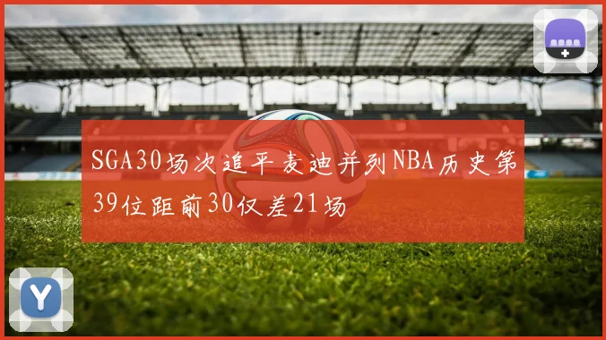 SGA30场次追平麦迪并列NBA历史第39位距前30仅差21场